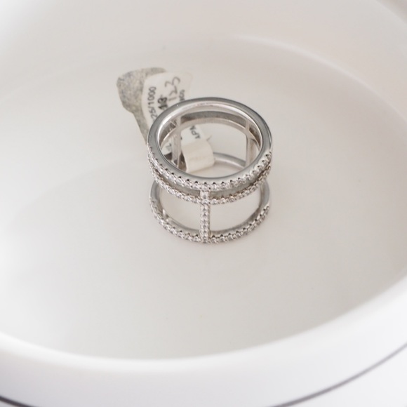 APM Double Line Paved Ring size 48 - Picture 3 of 4